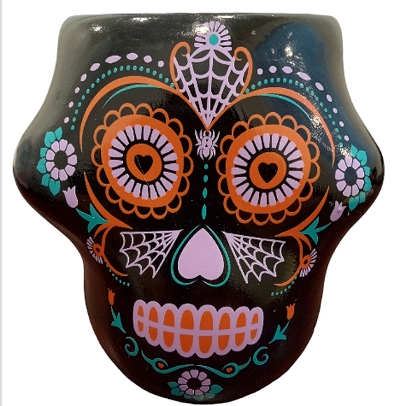 Sugar Skull Planter - Day of the Dead - Picture 1 of 5